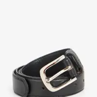 Ремень женский, 110&times;2.8 см, пряжка металл, серебристая, чёрный