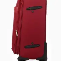 Чемодан на колёсах TEXTURA, текстильный, кодовый замок, с увеличением, 36&times;25&times;58 см, 20", красный