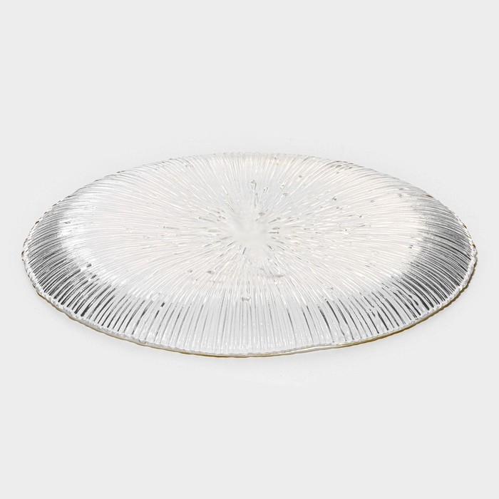 Тарелка "Фейерверк" 15,5х15,5х1,5 см, цвет прозрачный