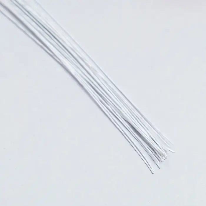 Флористическая проволока в бумажной оплётке &laquo;Белая&raquo;, длина 36 см, 0.65 мм, набор 20 шт.