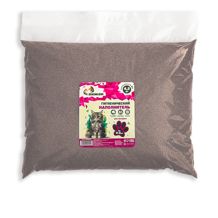 Наполнитель гигиенический Наполнитель гигиенический "Пижон" , для грызунов , фр 0-2 мм 4,2 кг впитываемость до 8 л
