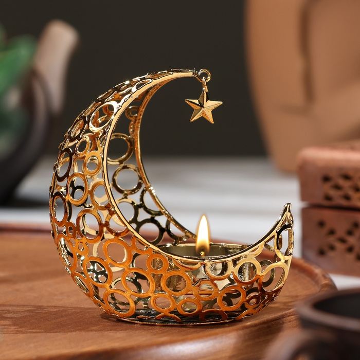 Подсвечник Подсвечник "Полумесяц", медь, 9,8х10,5 см