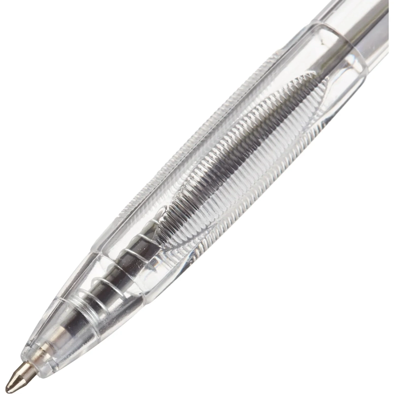 Ручка шариковая автомат. прозр.корп, 0,7мм синий