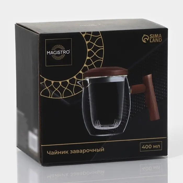 Заварочный чайник Magistro &laquo;Лофт&raquo; 400 мл, 15&times;9&times;11.5 см, стеклянное сито, стекло