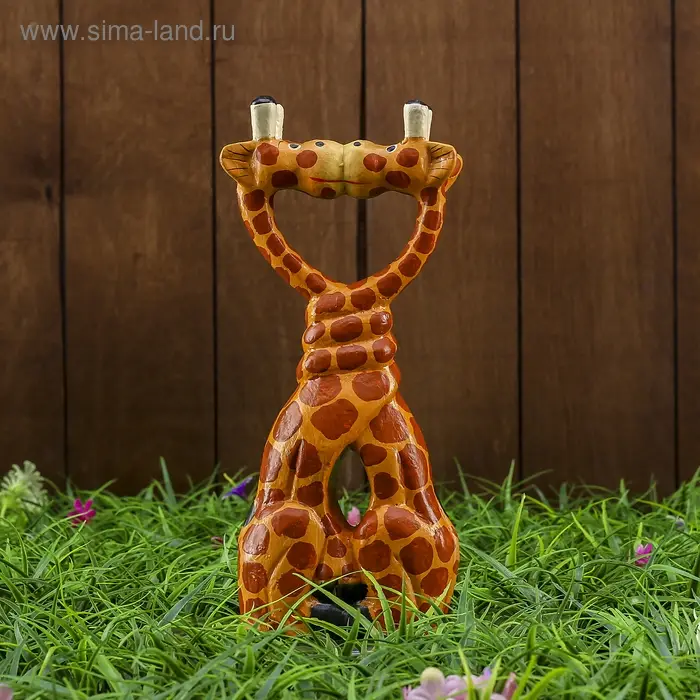 Сувенир «Целующиеся жирафы», 25×4×10 см, дерево