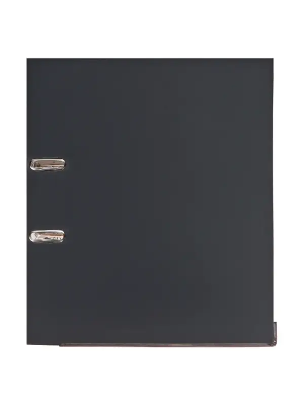 Папка-регистратор А4, 50 мм, ПВХ, тиснение &laquo;лен&raquo;, металлическая окантовка, карман на корешок, собранная, серая