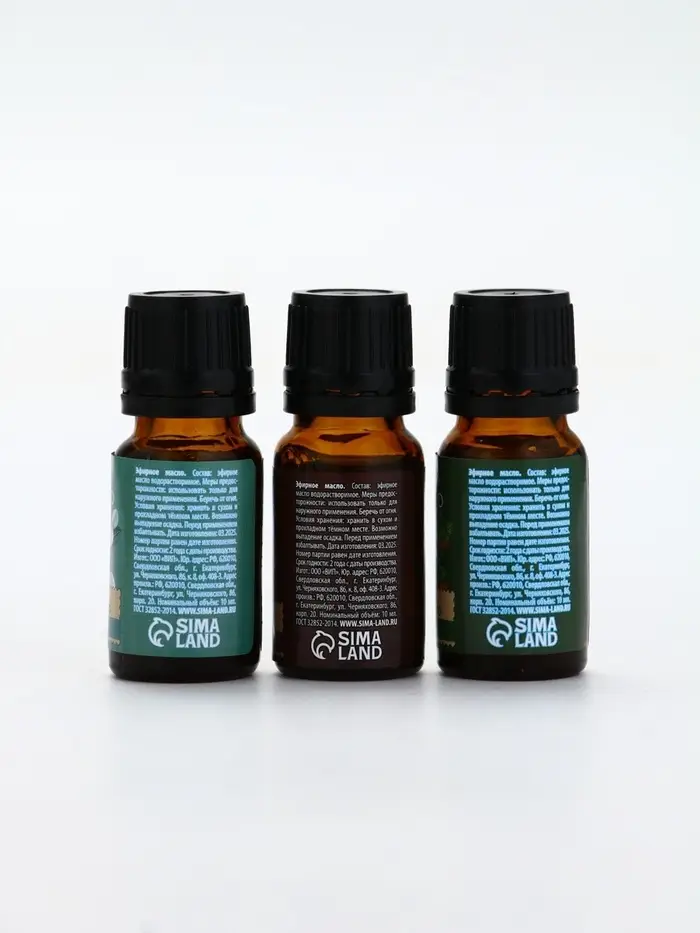 Эфирное масло, набор 3 шт х 10 мл, Банный Дух Эфирное масло, набор 3 шт х 10 мл, Банный Дух