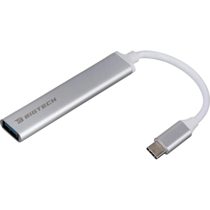 Разветвитель USB  HS001 USB3.0x1/USB 2.0x3/серебристый