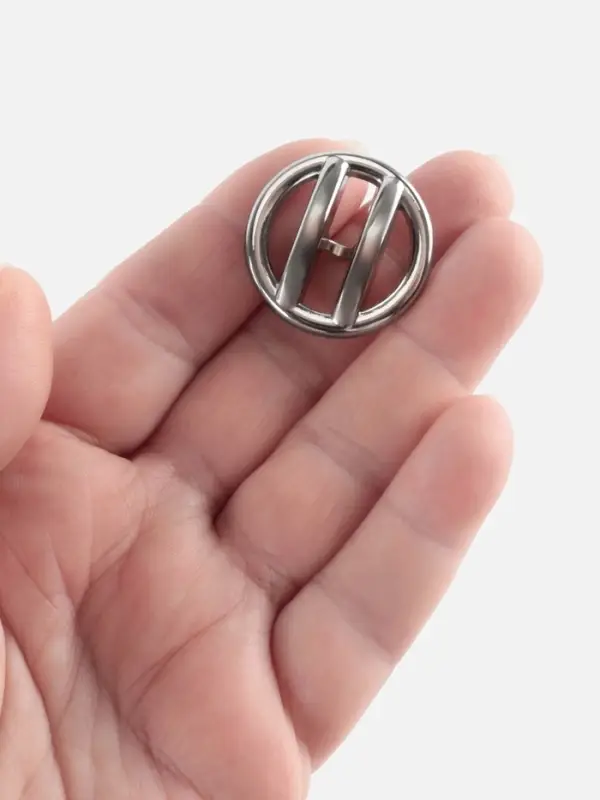 Пуговица на ножке, d=28 мм, цвет никель