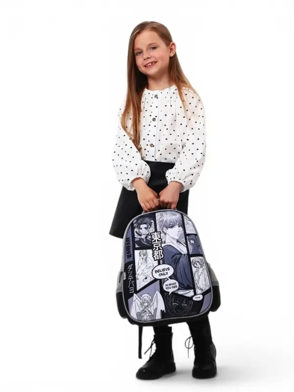 Рюкзак школьный, каркасный, 39&times;30&times;14 см &laquo;Мир аниме&raquo;
