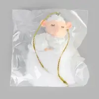 Ёлочное украшение с пушком &laquo;Барашек на снежке&raquo;, 7&times;3.9&times;2.9 см