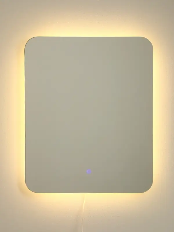 Зеркало интерьерное настенное «Рубин» прямоугольное, с LED-подсветкой, сенсорное, 50х60 см