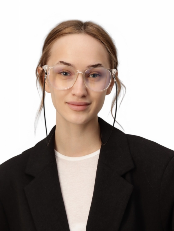 Шнурок для очков на шею 70 см силиконовый, черный Шнурок для очков на шею 70 см силиконовый, черный