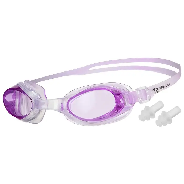 Очки для плавания ONLYTOP, беруши, МИКС