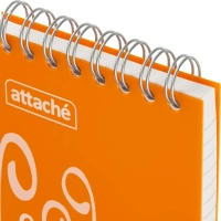 Блокнот А7,пласт обл,80л, ATTACHE FANTASY,оранж