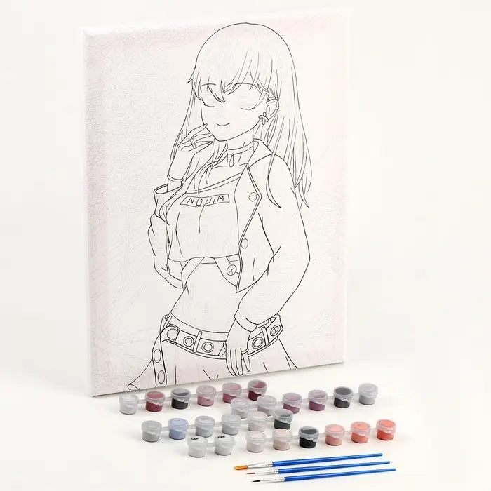 Картина по номерам на холсте с подрамником «Девушка в топике», 30 х 40 см Картина по номерам на холсте с подрамником «Девушка в топике», 30 х 40 см