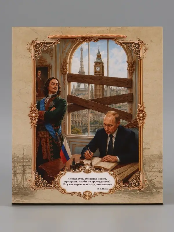Пакет подарочный &laquo;Окно в Европу&raquo;, 23&times;27&times;11.5 см