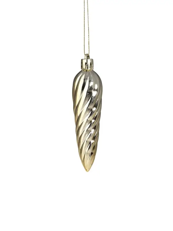 Ёлочные игрушки &laquo;Новогоднее веселье&raquo;, набор 26 шт., с бусами и мишурой, золото