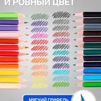 Карандаши Calligrata, цветные, 24 цвета, трёхгранные, пластиковые