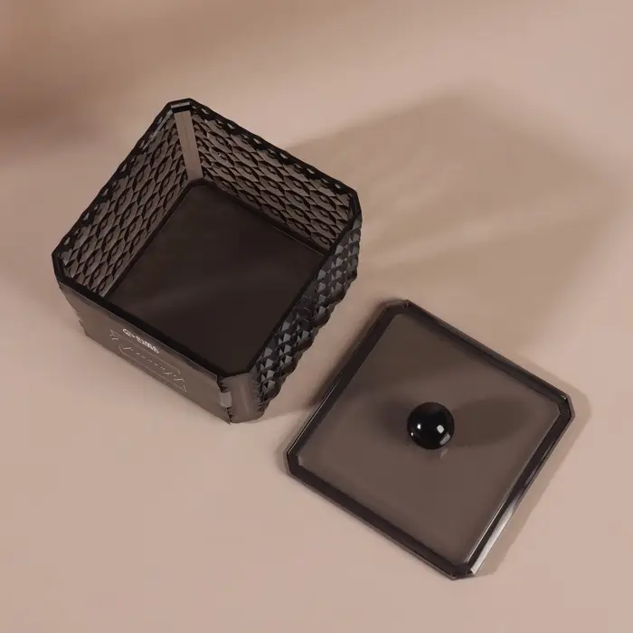 Органайзер для хранения &laquo;Black Secret&raquo;, с крышкой, 9.5&times;9.5&times;7 см, чёрный