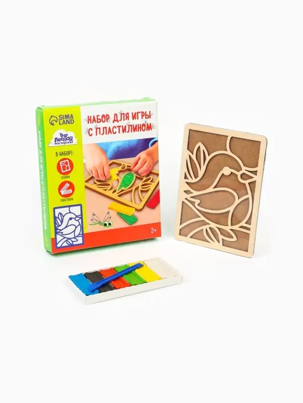 Картина пластилином &laquo;Птичка&raquo;, 21&times;15 см, набор для творчества