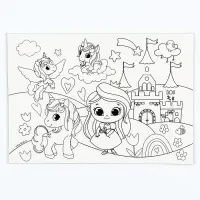 Магнит-раскраска многоразовая &laquo;Принцесса и сказочные Единорожки&raquo;, 14.8&times;21 см