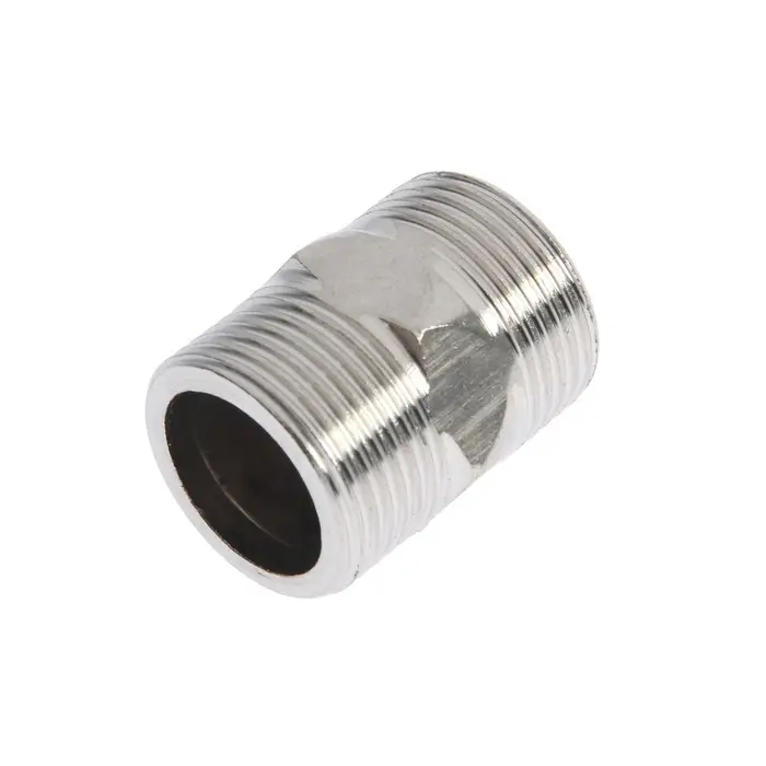 Ниппель ZEIN engr, 3/4", наружная резьба, нержавеющая сталь