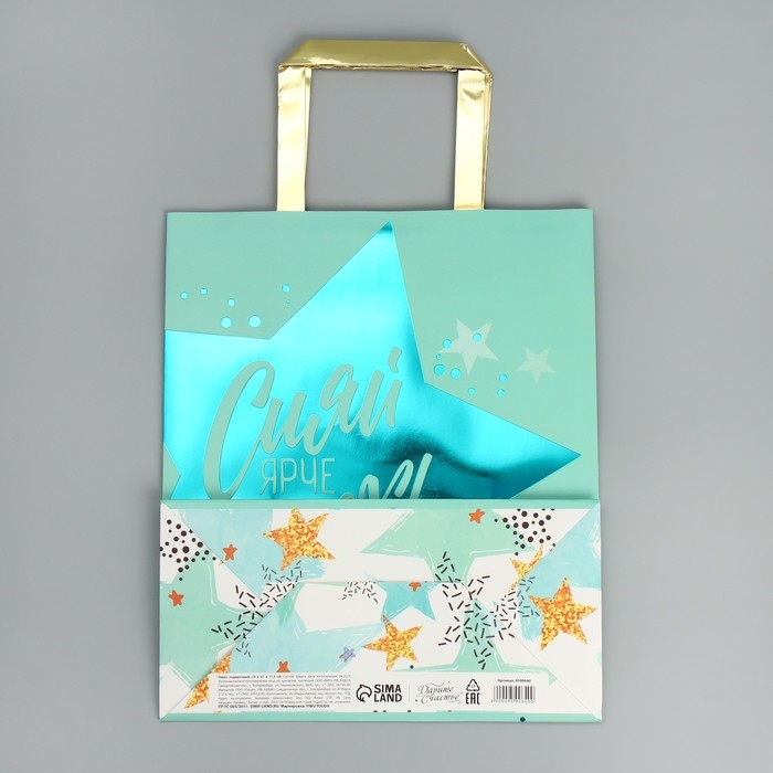 Упаковка, пакет подарочный, «Сияй», ML 23 х 27 х 11.5 см Упаковка, пакет подарочный, «Сияй», ML 23 х 27 х 11.5 см