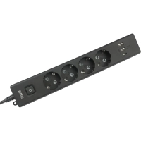 Удлинитель Power Cube, 4р/1.9м выкл.,3USB, 3.5кВт,16А,,3x1,0 черн(PC-7B-2M)