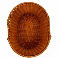 Корзина пластик 39 х 31 х 18 см, ручка17 см коричневый