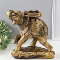 Копилка для денег &laquo;Слон счастья&raquo;, бронза, 27&times;25&times;13 см