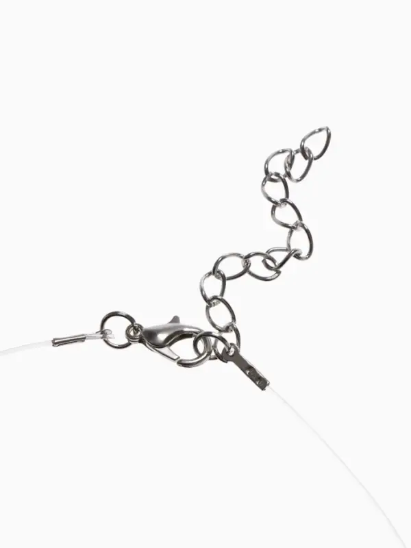 Кулон на леске &laquo;Счастье ждёт тебя&raquo;, белый в серебре, 40 см