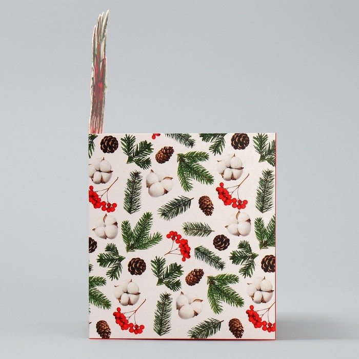 Коробка новогодняя для мини-букетов «Снежный шар», 12 х 17 х 10 см, Новый год Коробка новогодняя для мини-букетов «Снежный шар», 12 х 17 х 10 см, Новый год