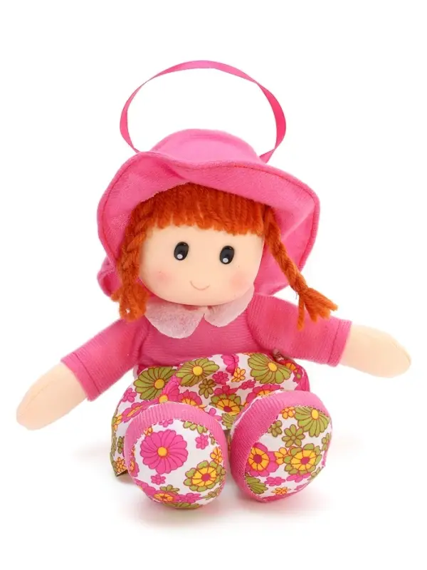 Мягкая игрушка &laquo;Кукла&raquo;, в шляпке и платьишке, цвет МИКС