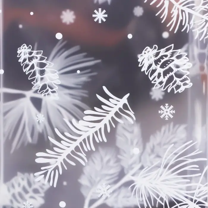 Коробка подарочная новогодняя складная ПВХ «Метель» 12×7×7 см