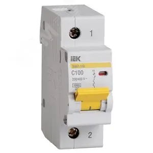 KARAT Автоматический выключатель ВА47-100 1P C 100А 10кА IEK