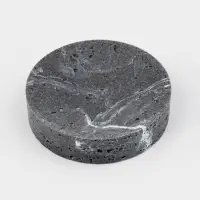 Набор для ванной "Мрамор" 3 предмета (дозатор для мыла, стакан, мыльница), цвет черный