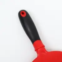 Пуходёрка, средняя, 9.5&times;16 см, мягкая, с закруглёнными зубьями, пластик, красная