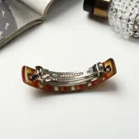 Заколка - автомат для волос «Авиор», полосы, 9 см, МИКС