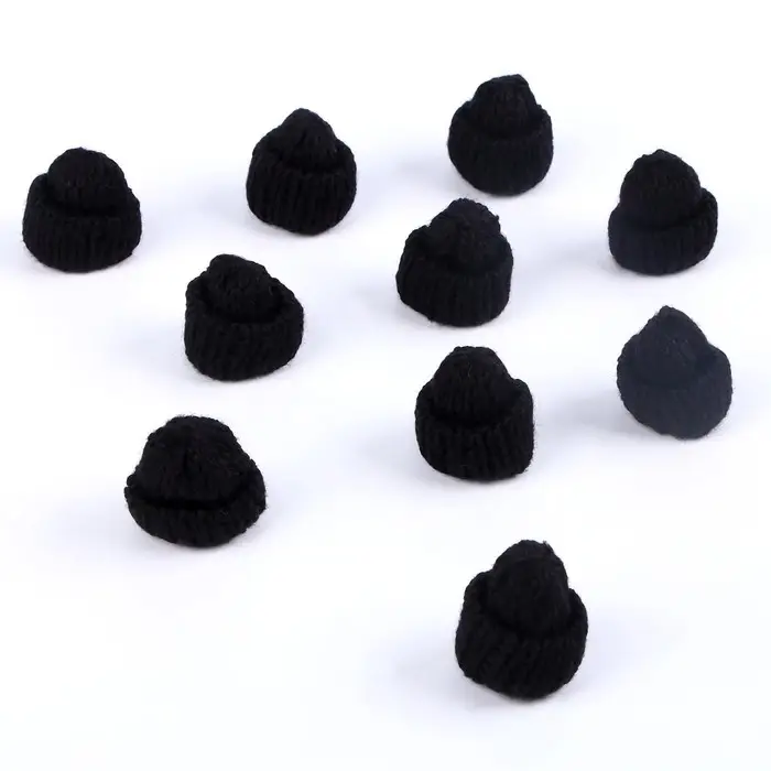 Шапка для игрушек вязаная, набор 10 шт., чёрная Шапка для игрушек вязаная, набор 10 шт., чёрная
