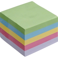 Бумага для заметок с клеевым краем   51x51 мм, 400 л, 5 цв в асс