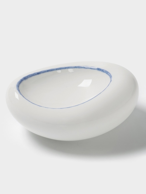 Блюдо овальное "Blue Lagoon" Magistro 20х14,8х8,5см, цвет белый, синий