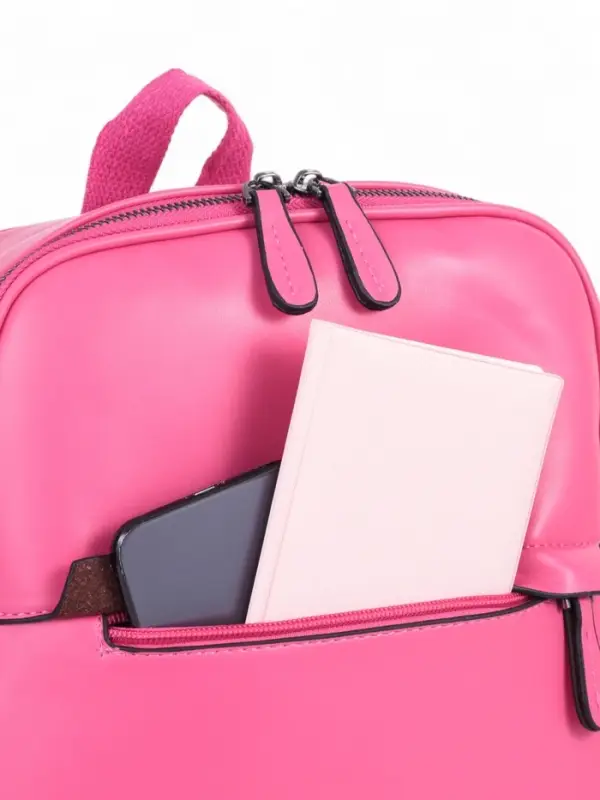 Рюкзак-сумка женский на молнии, с карманами, размер 27&times;9.5&times;32 см, фуксия