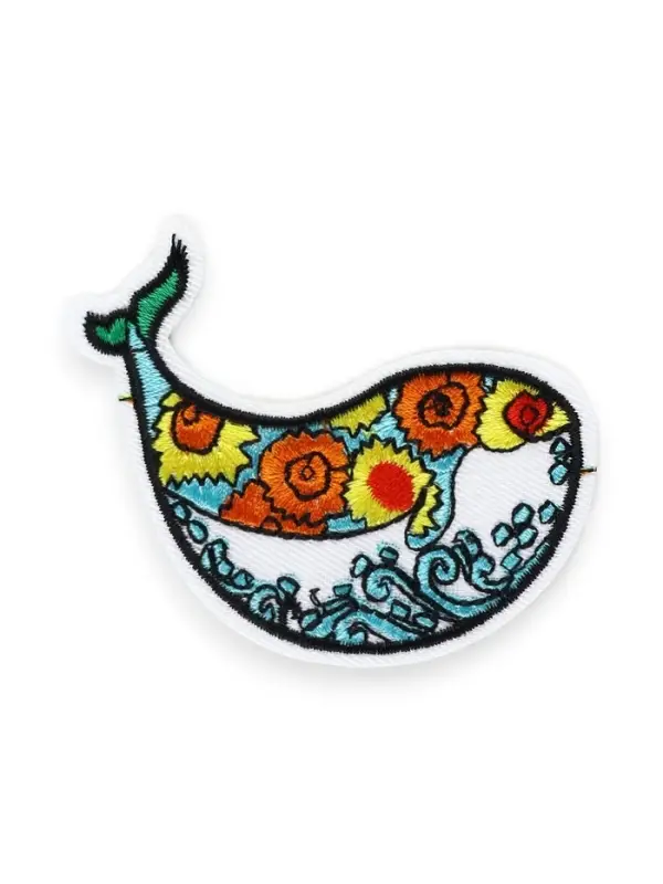 Термоаппликация &laquo;Радужный кит&raquo;, 5&times;7.5 см, разноцветная