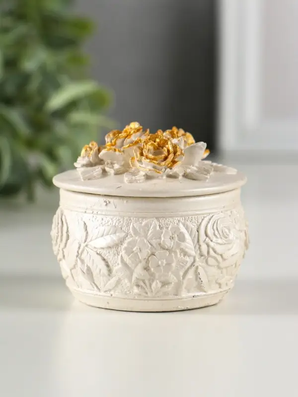 Шкатулка с розами, 6х6 см, перламутр Шкатулка с розами, 6х6 см, перламутр