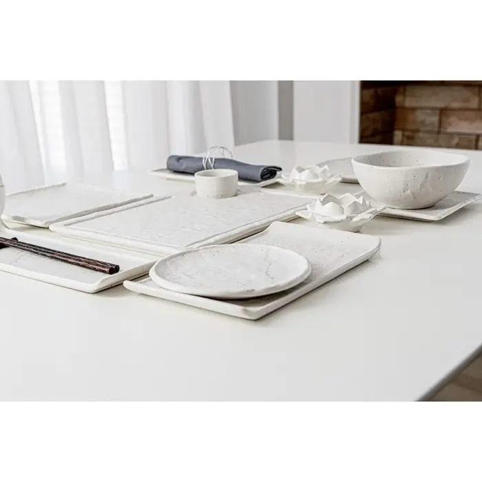 Блюдо для подачи Magistro Slate, d=22.5 см, фарфор, белое