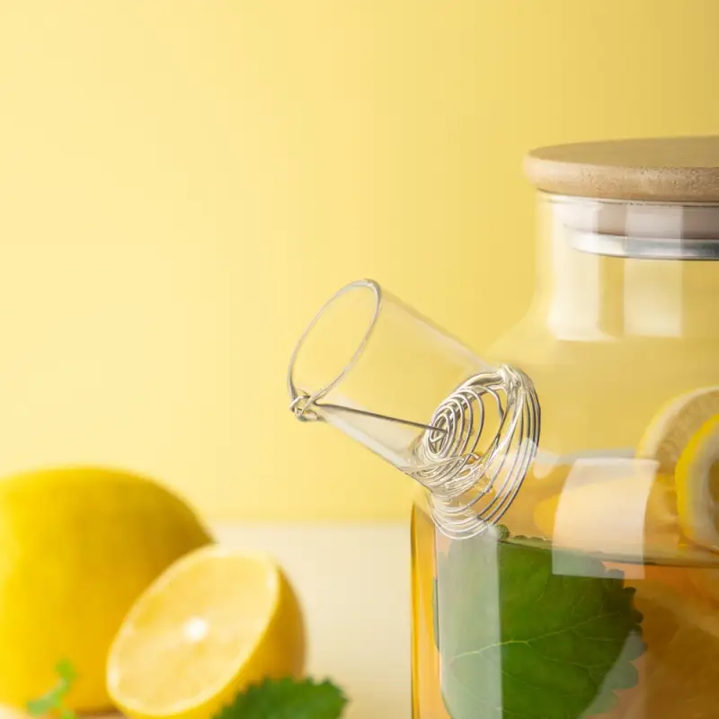 Чайник заварочный тм VETTA Эко, стекло,  бамбуковая крышка,    1800мл