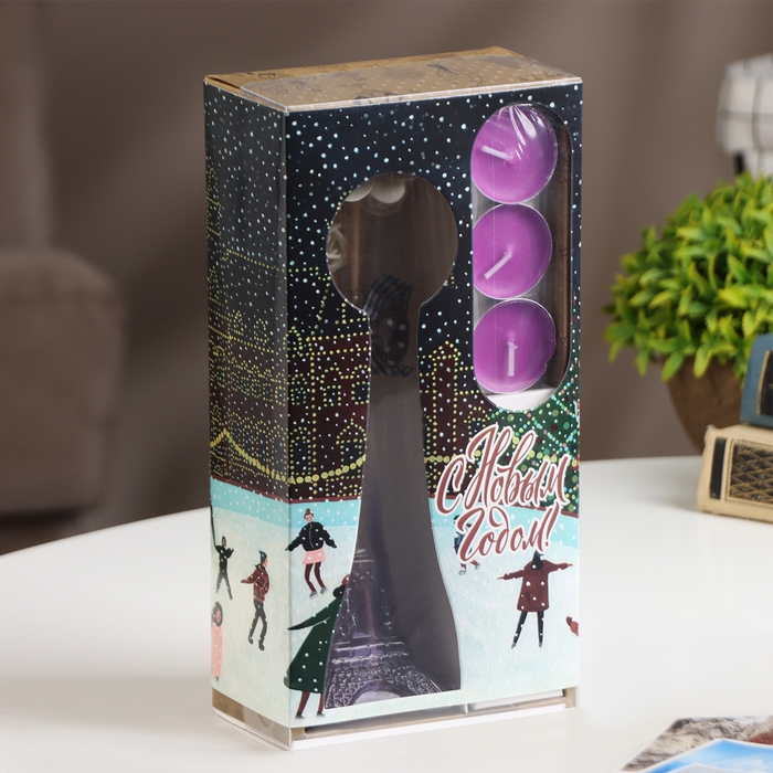 Набор подарочный  Набор подарочный "Париж" (диффузор и свечи) лаванда, "Богатство Аромата"