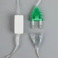 Гирлянда &laquo;Бахрома&raquo; 1.8&times;0.5 м с насадками &laquo;Звёзды&raquo;, IP20, прозрачная нить, 48 LED, свечение мульти (RG/RB), мигание, 220 В