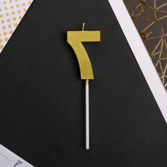 Свеча для торта, цифра &laquo;7&raquo;, 11.5&times;2.3 см